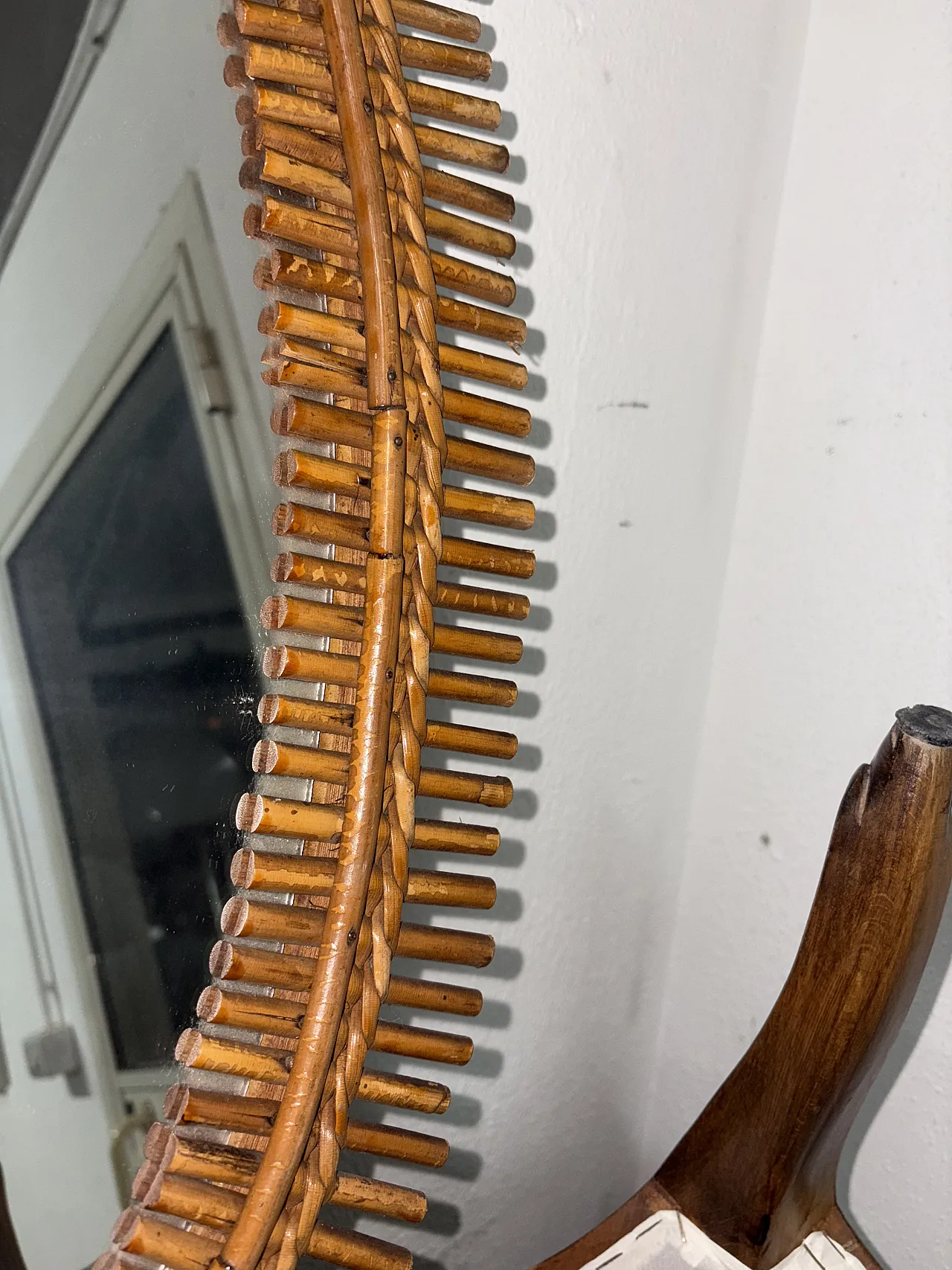 Specchio in bambù, anni '70 5