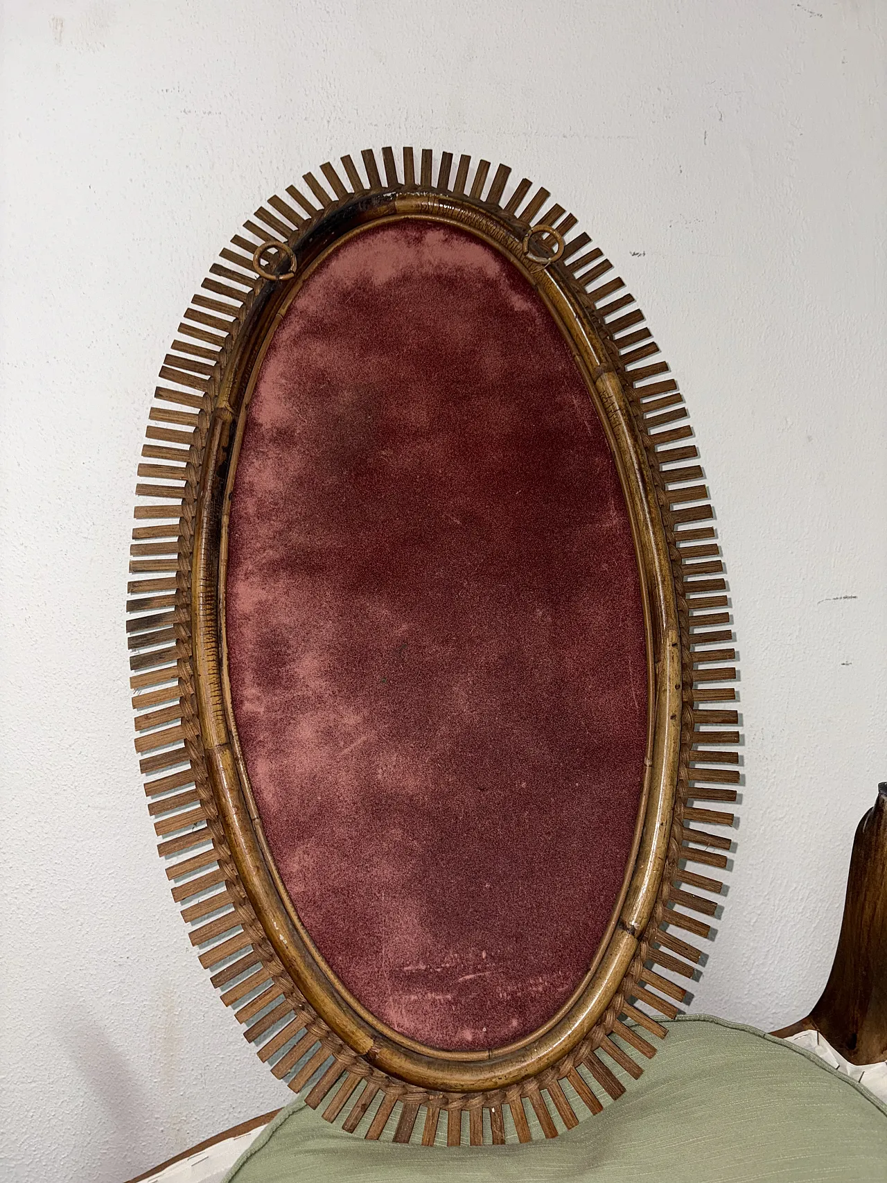 Specchio in bambù, anni '70 7