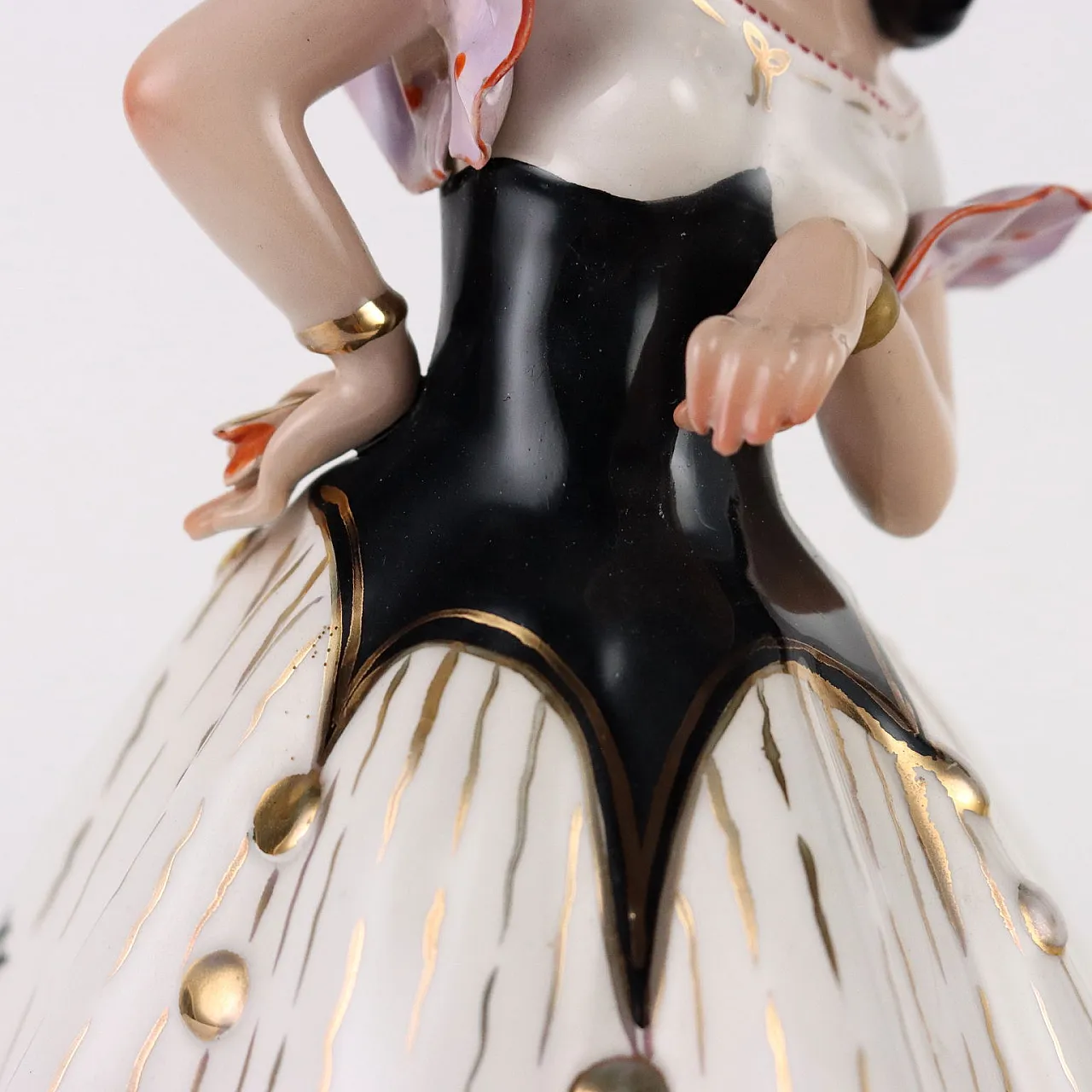 G. Girardi, damsel with vase, painted ceramic sculpture 4