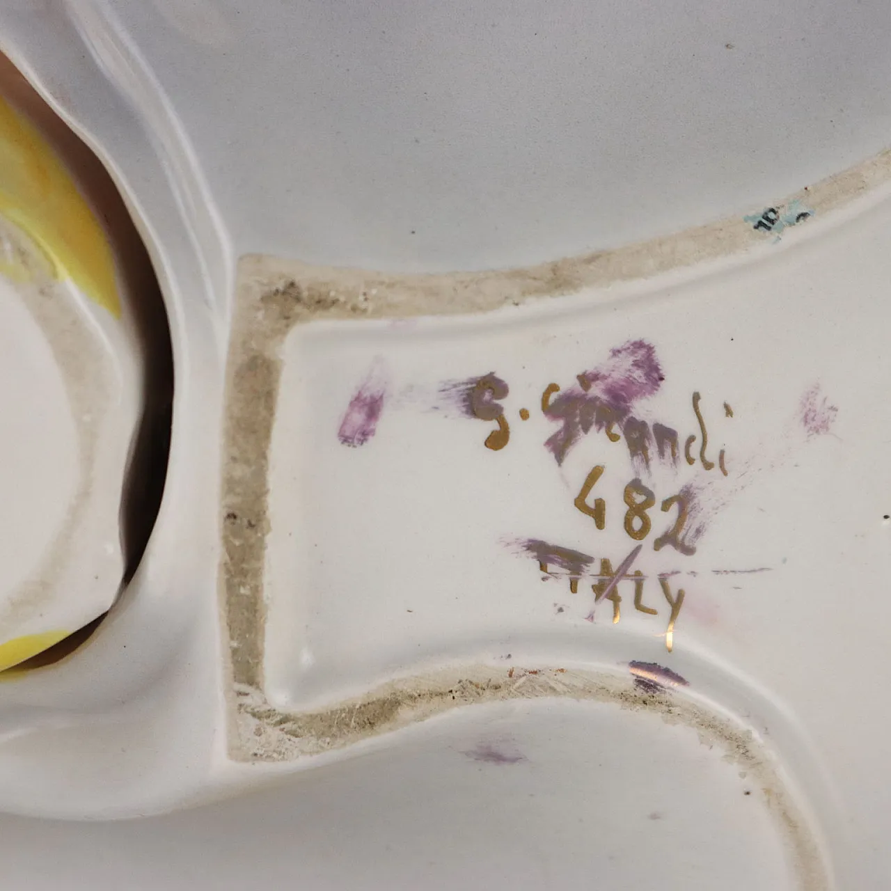 G. Girardi, damsel with vase, painted ceramic sculpture 9