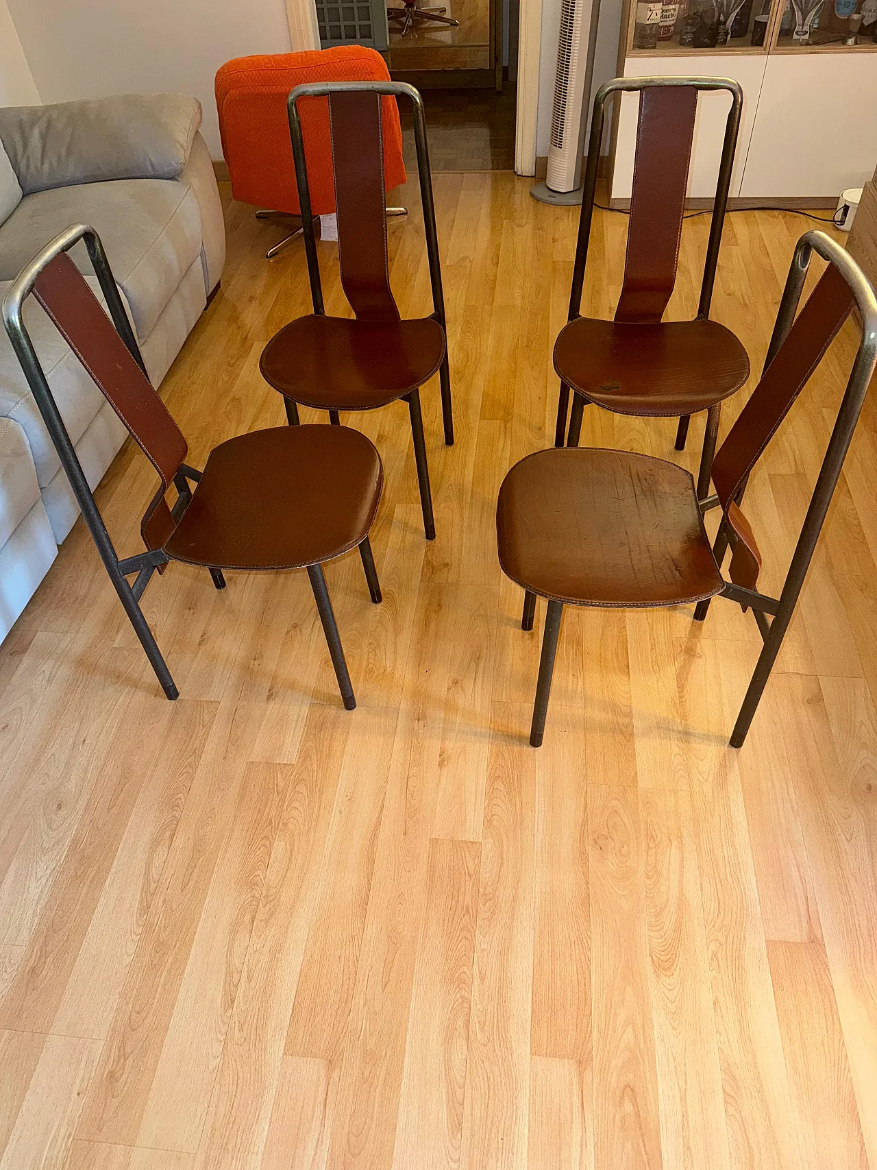 4 sedie Zanotta Irma di Achille Castiglioni, anni '80 2