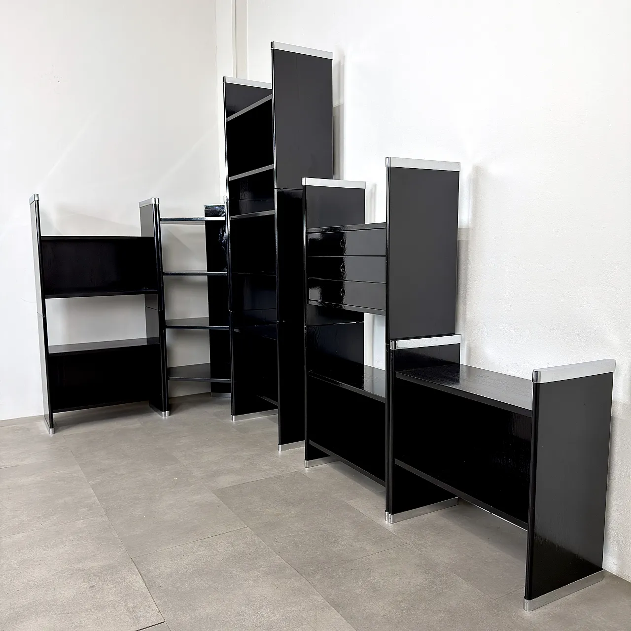 Libreria modulare Nippon di H. Miyagima per La Linea, Italia anni '70 6