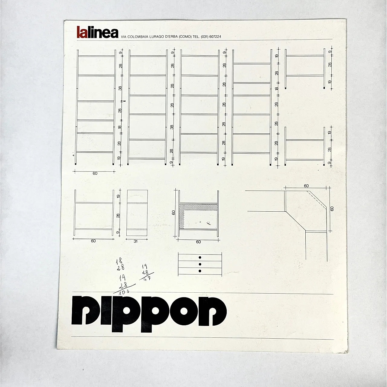 Libreria modulare Nippon di H. Miyagima per La Linea, Italia anni '70 26