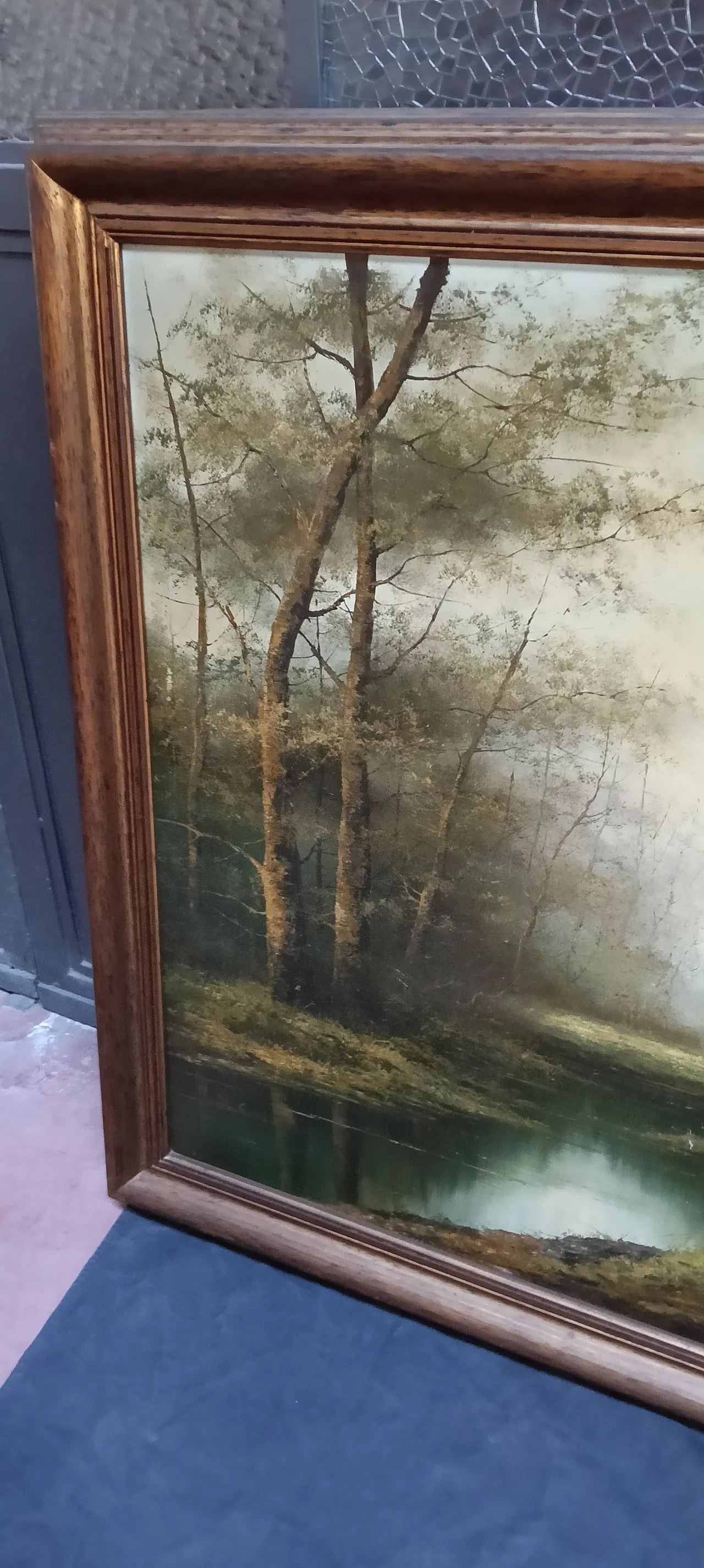 Scorcio del bosco di Luca de Guidi, olio su tela, anni '70 4