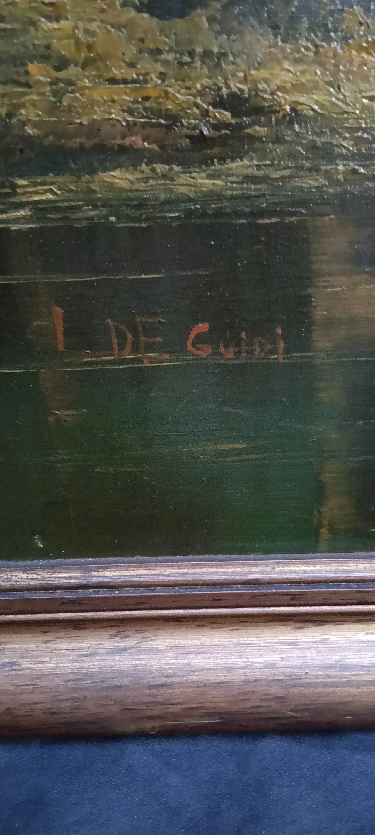 Scorcio del bosco di Luca de Guidi, olio su tela, anni '70 5