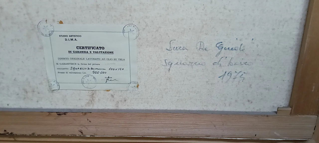 Scorcio del bosco di Luca de Guidi, olio su tela, anni '70 10
