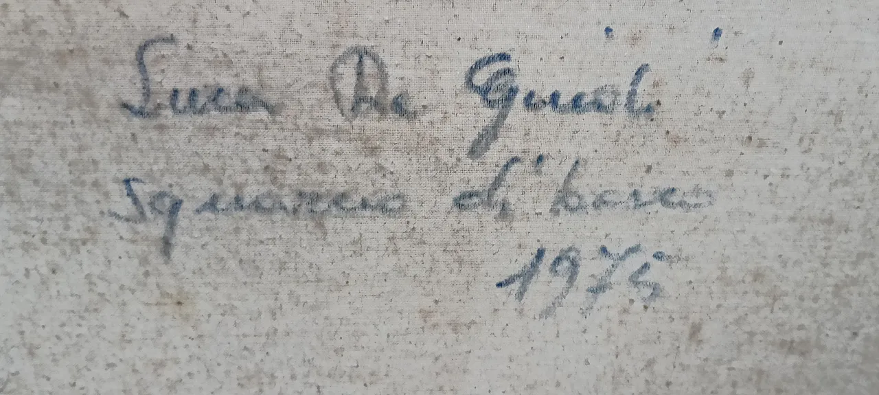 Scorcio del bosco di Luca de Guidi, olio su tela, anni '70 11