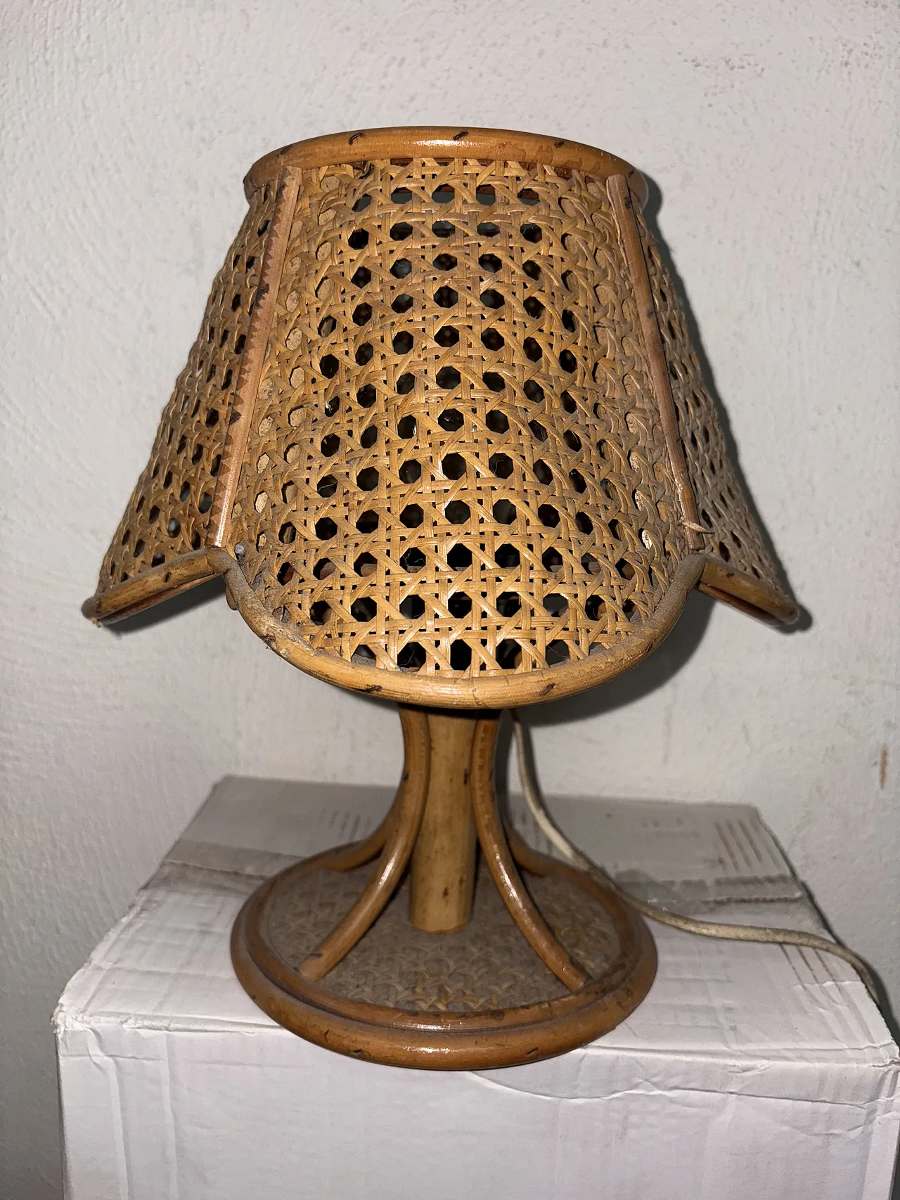 Lampada in vimini, anni '70 6