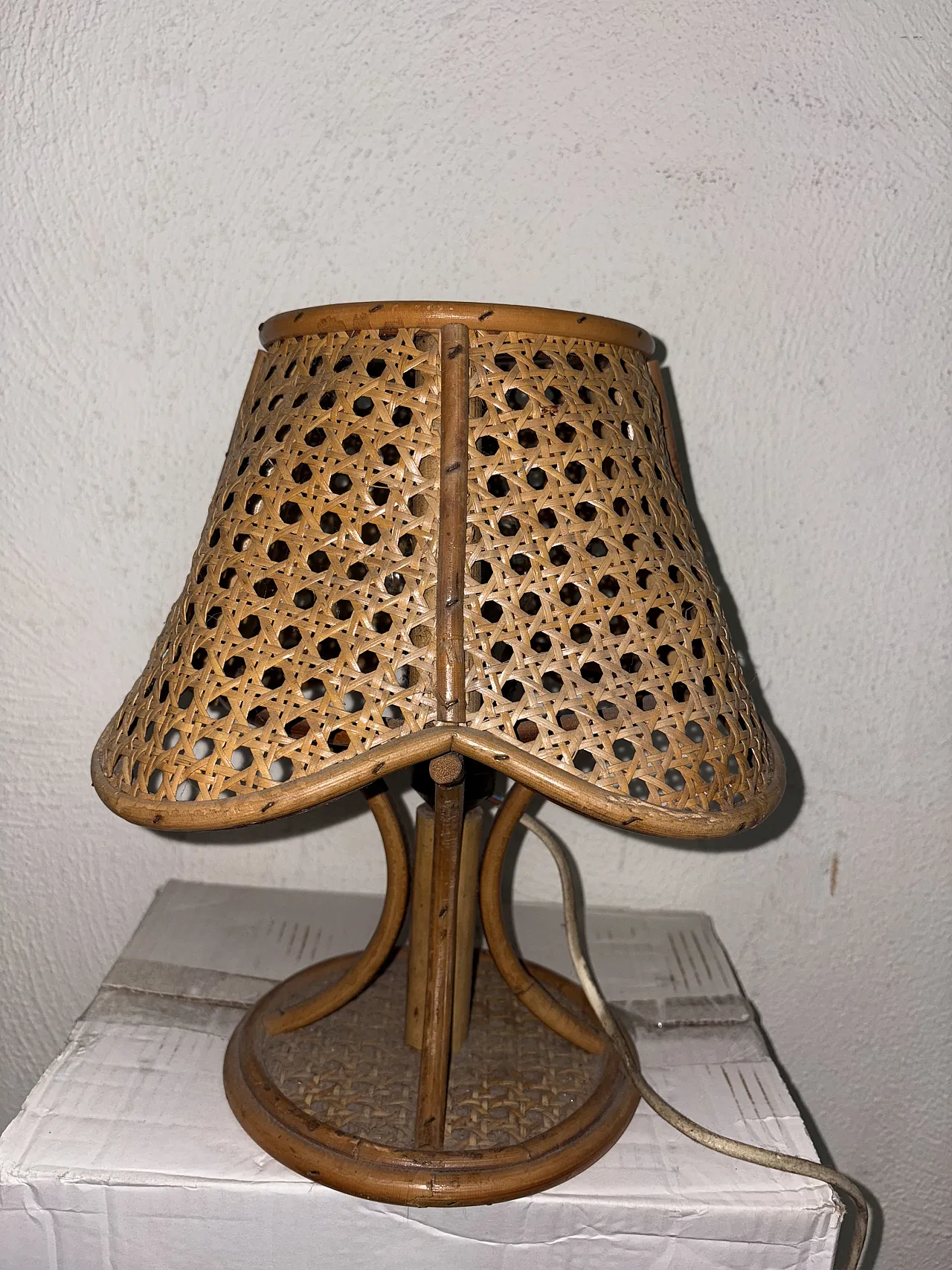 Lampada in vimini, anni '70 7