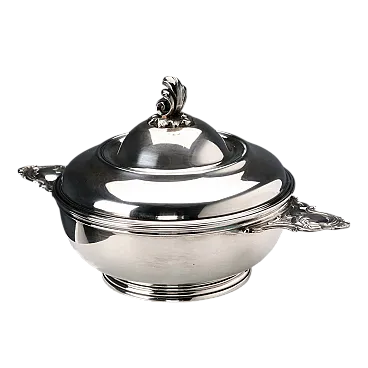 Piatto verdure in argento 925 sbalzato e cesellato, '900