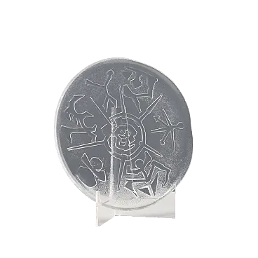 Piatto in vetro artistico a tema pittura rupestre, '900