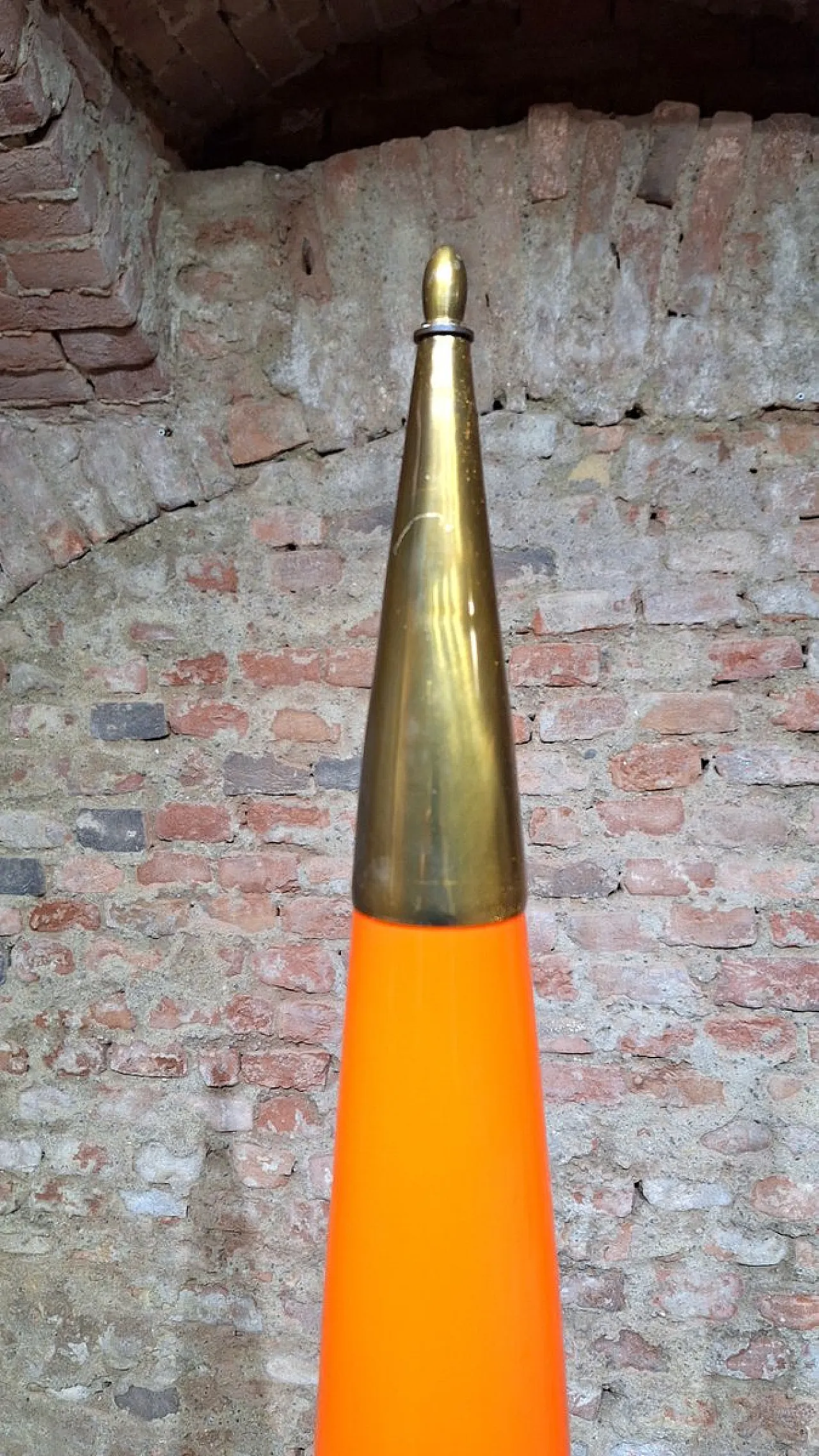 Lampada a forma di razzo in vetro e metallo di Vistosi, anni '50 5