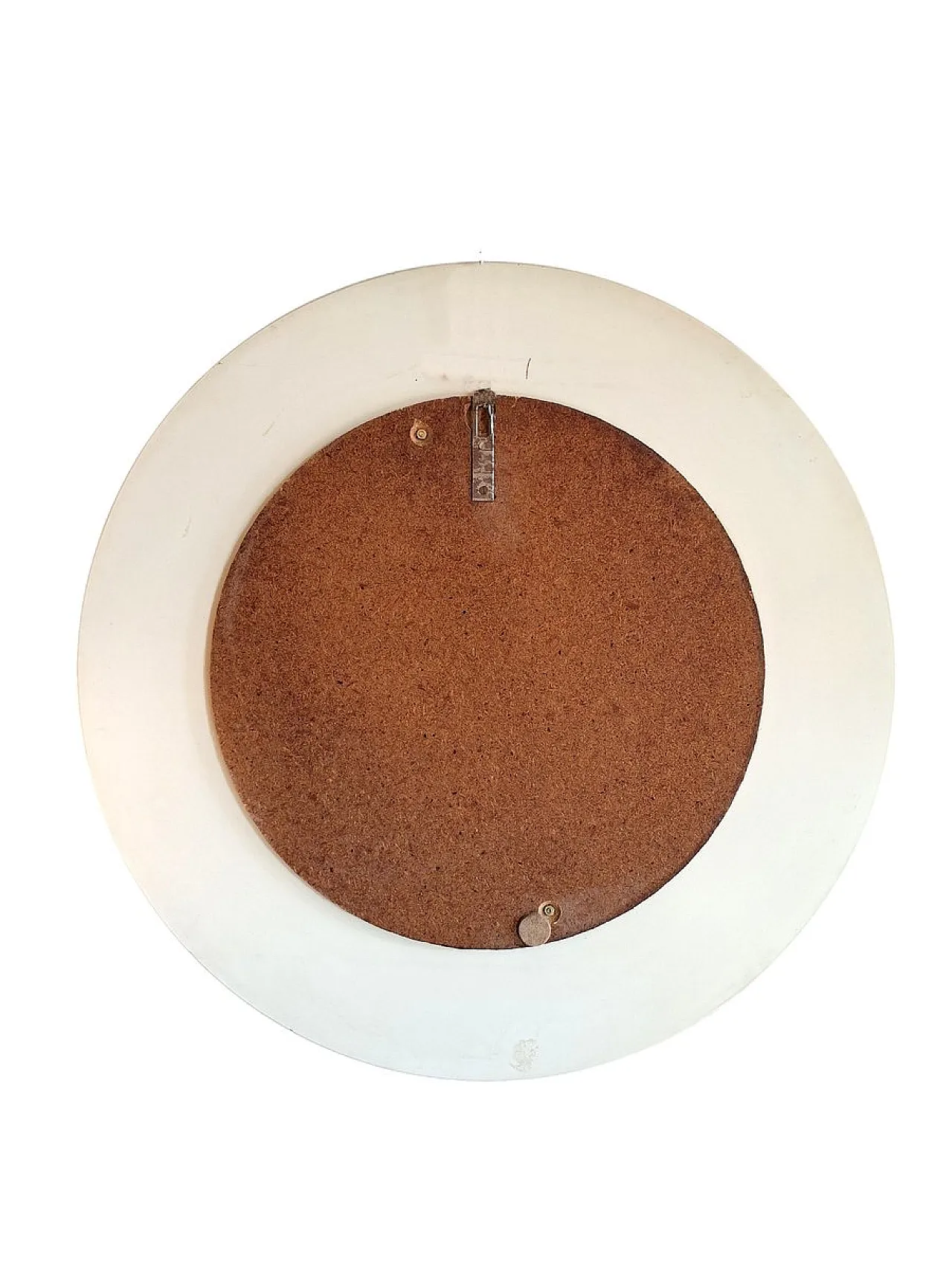 Specchio rotondo con cornice in vetro di Cristal Art, anni '60 3