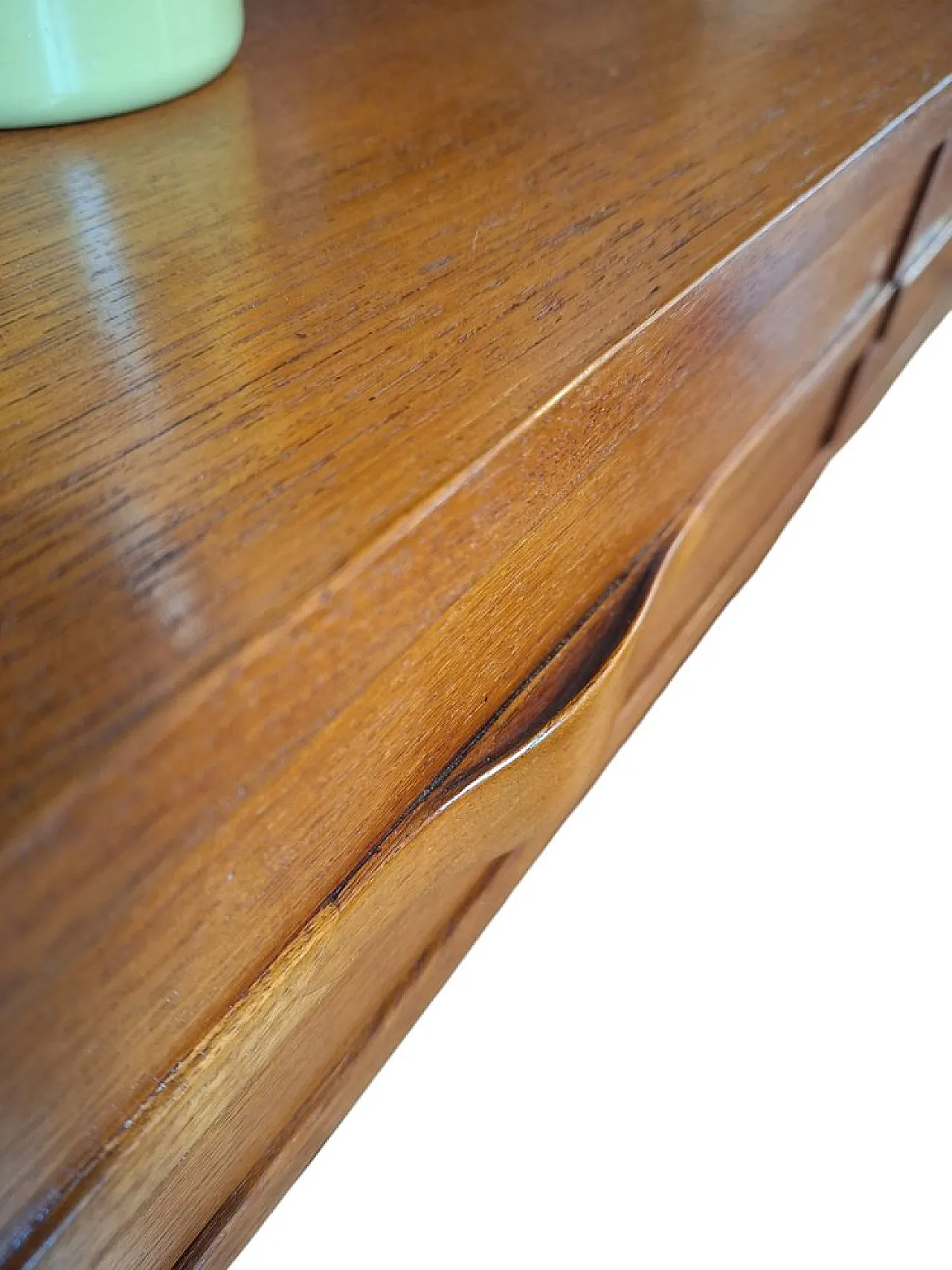 Teak two-drawer console table, 1960s 7