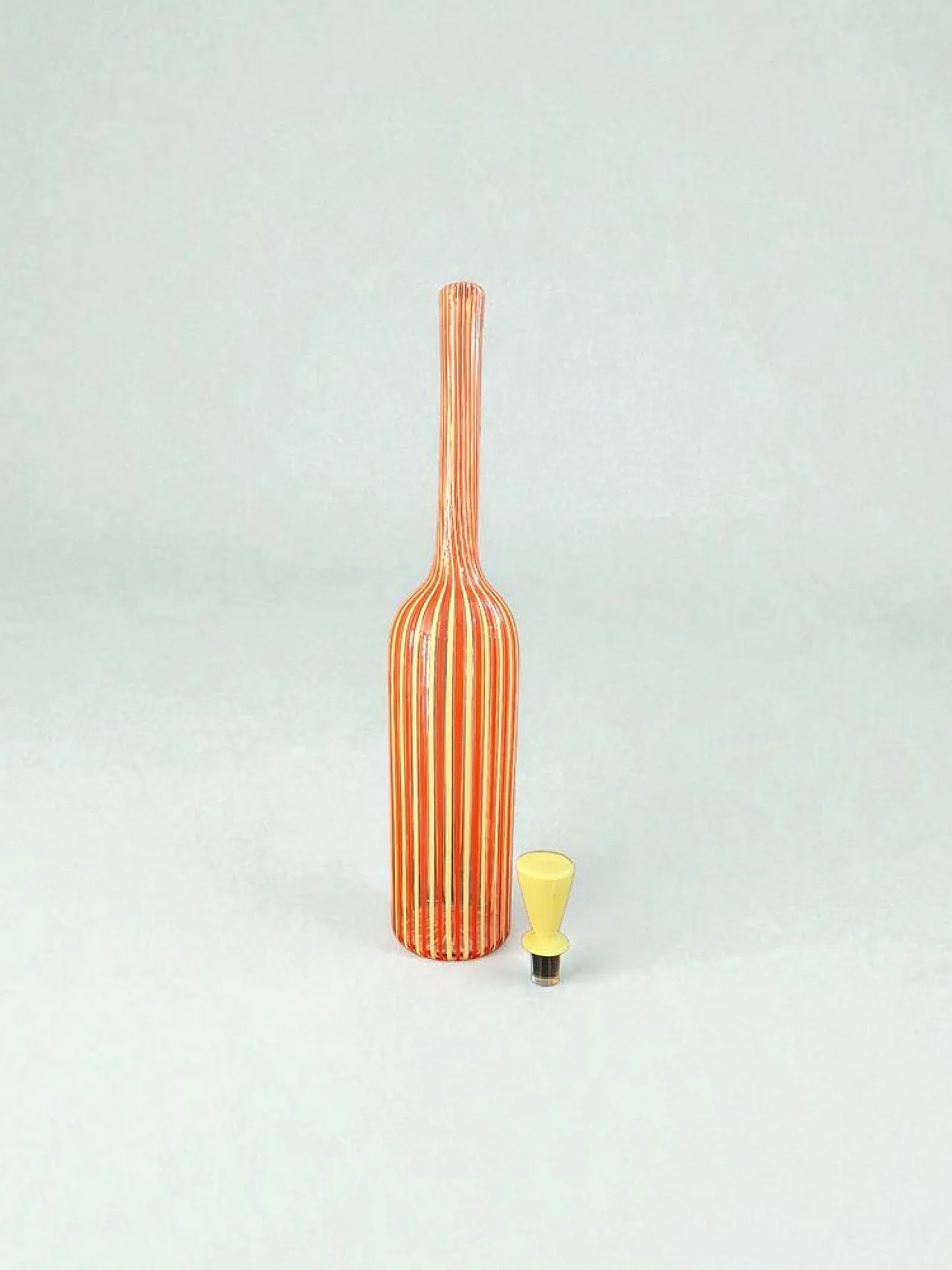 Blown glass model 4498 bottle by Paolo Venini for Venini, 1950s 3