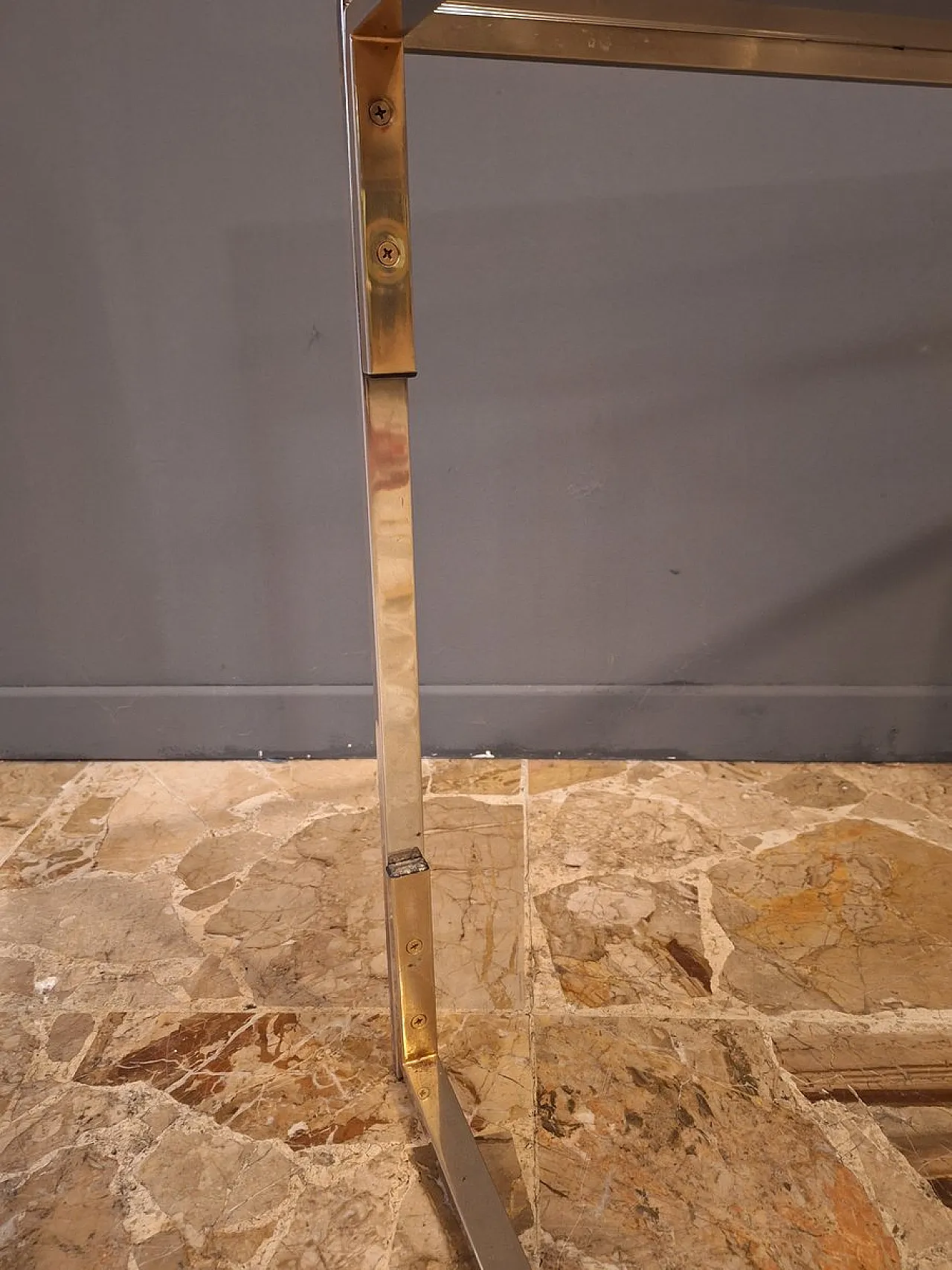 Glass and brass coffee table, 1970s 4