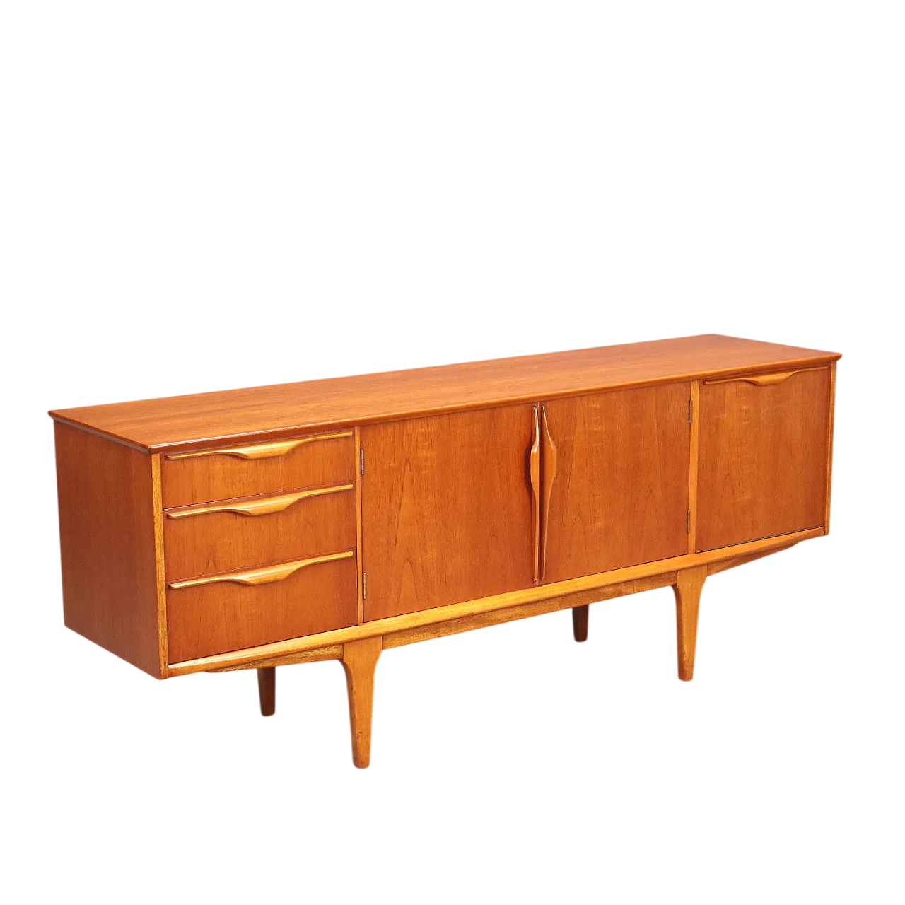 Credenza impiallacciata in teak, '900 10
