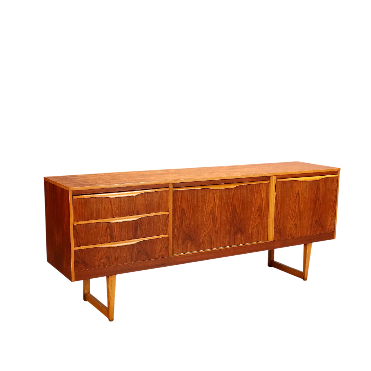 Credenza impiallacciata in teak, '900 8