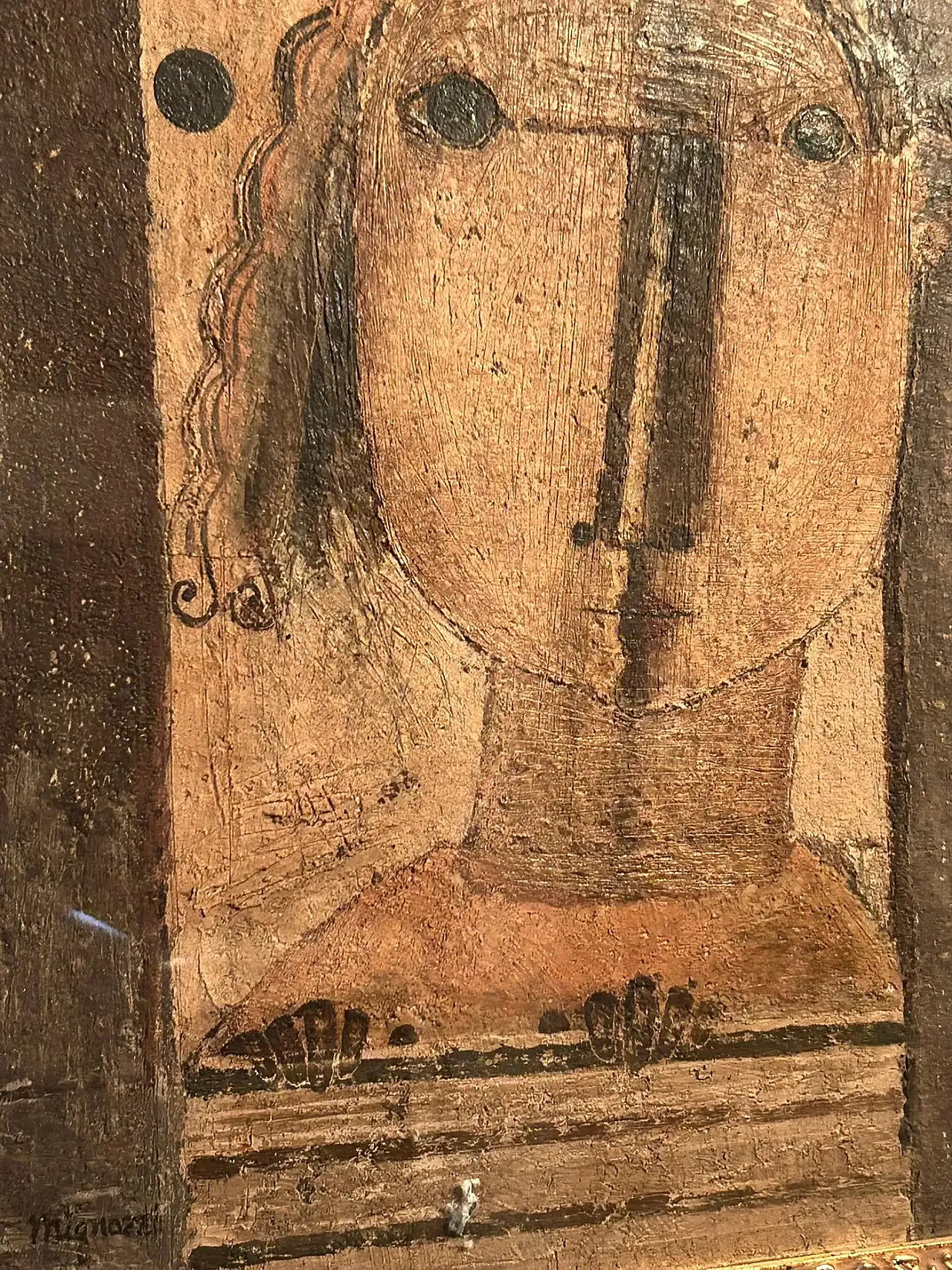 Figura essenziale di Antonio Mignozzi, olio su tela, fine '900 3