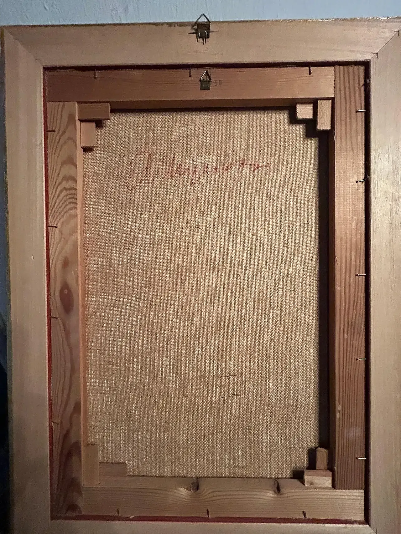 Figura essenziale di Antonio Mignozzi, olio su tela, fine '900 8