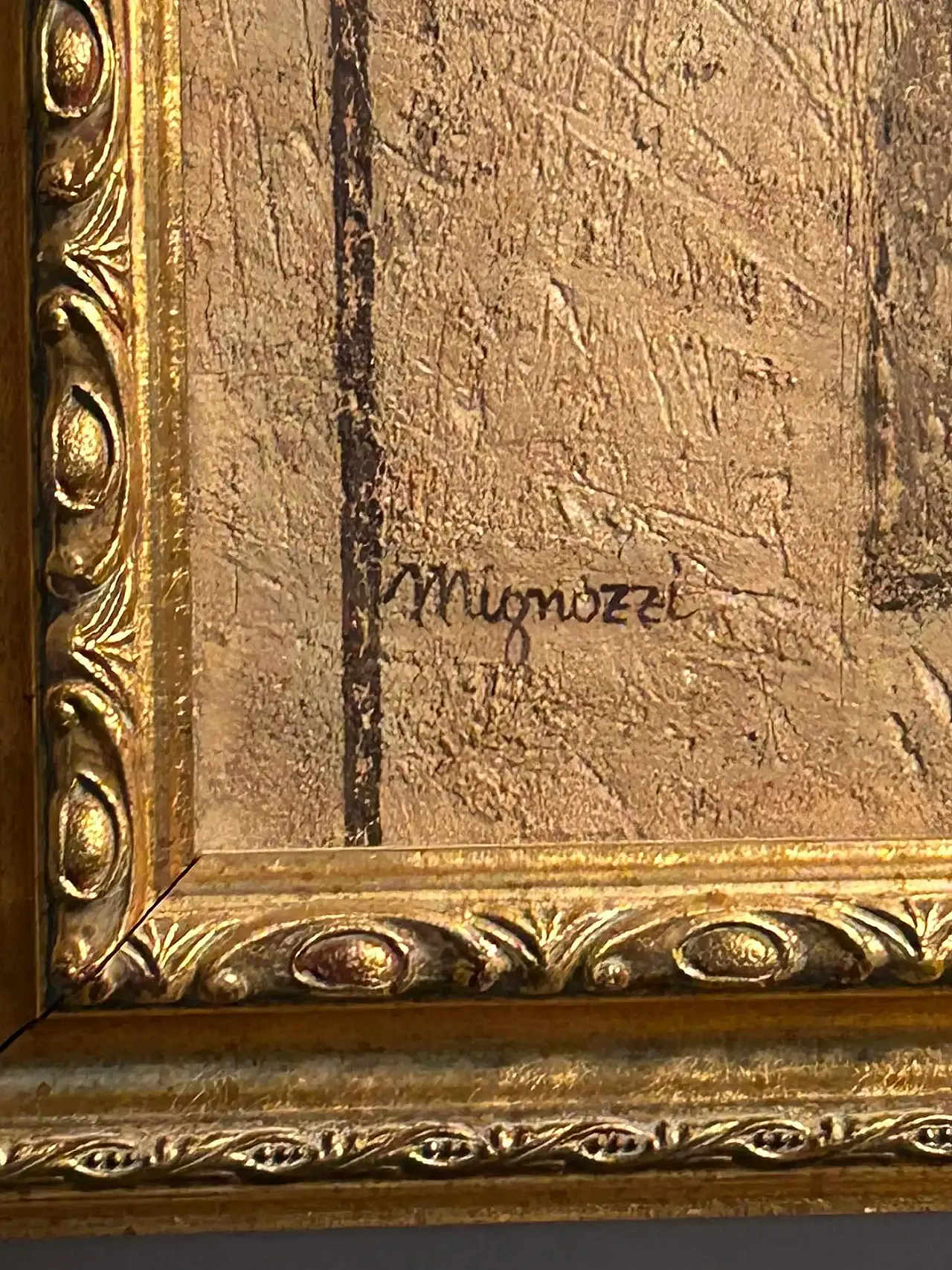 Figura con Mano di Antonio Mignozzi, olio su tela, fine '900 3