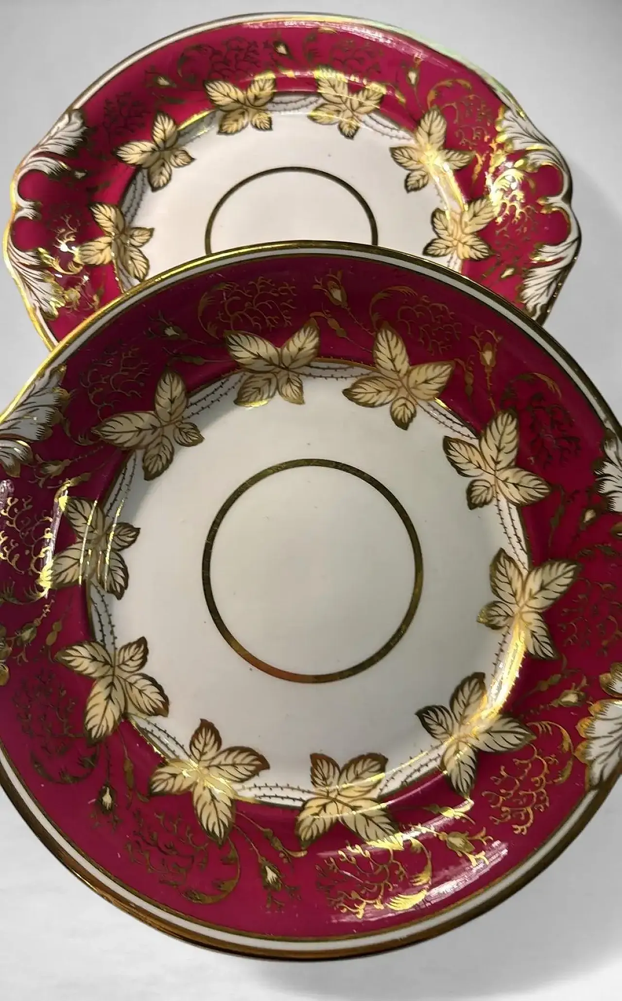 Coppia di vassoi da dessert Porcelaine De Paris, fine '800 5