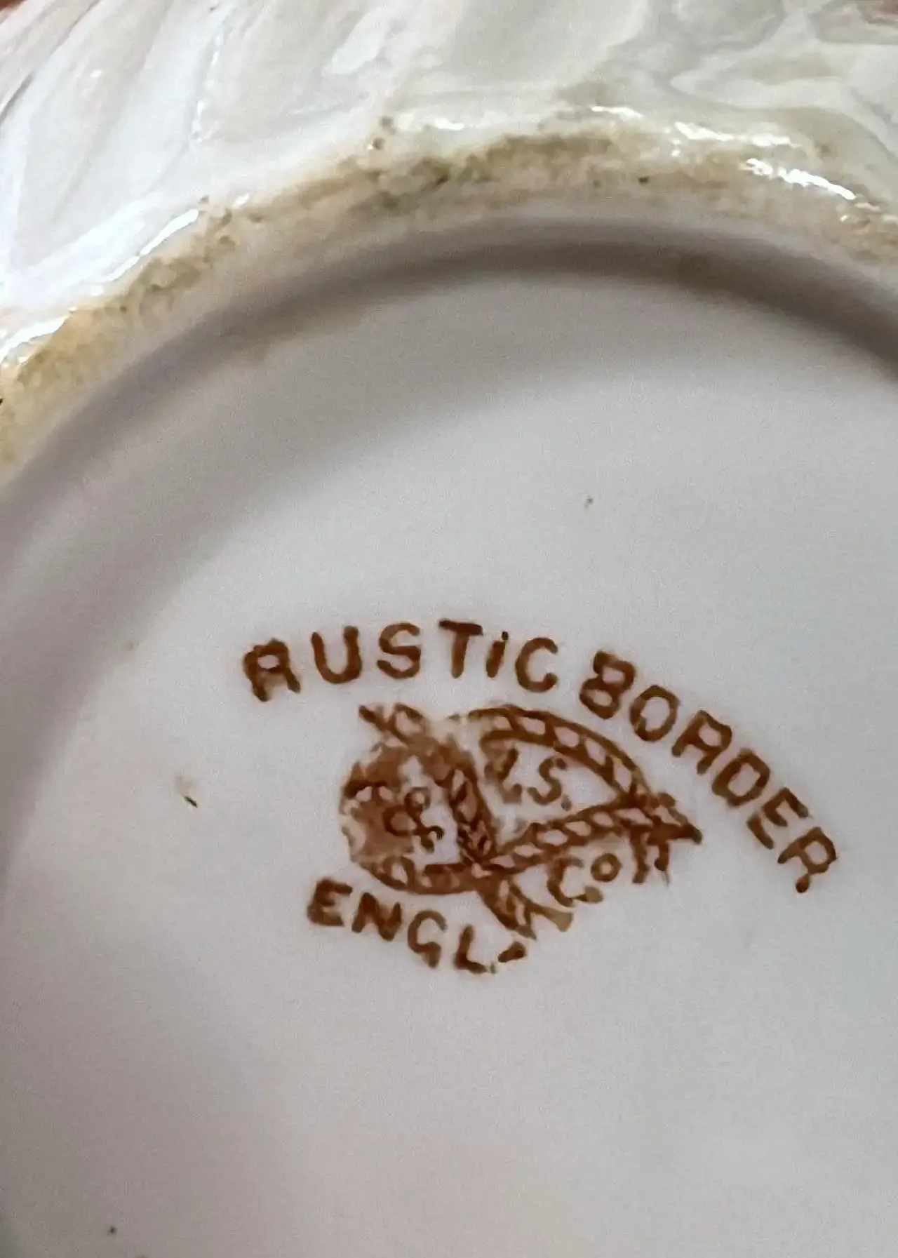 Coppia di tazze con piattini e vassoio di Staffordshire, '800 7