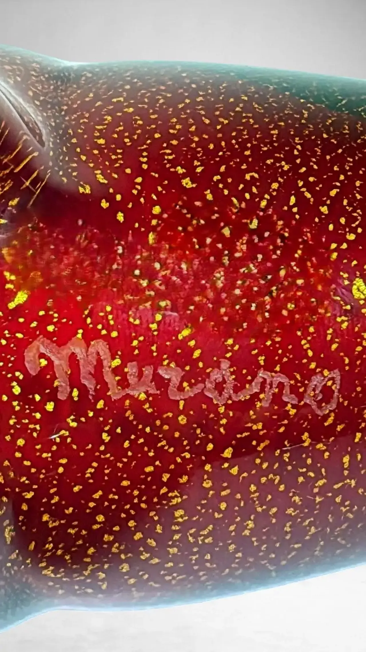 Scultura di toro in vetro rosso di Murano Tecnica del Sommerso, '900 12