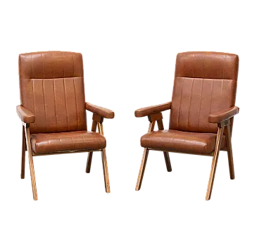 Pair of recliners from Mobilificio Valtorta, 1950s