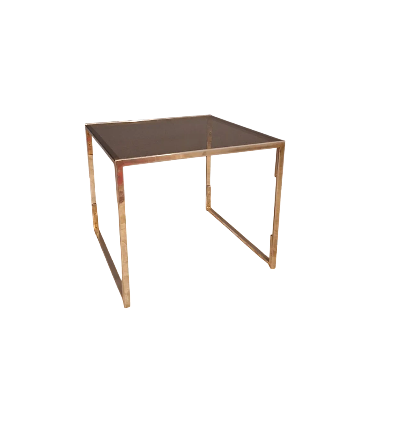 Glass and brass coffee table, 1970s 7