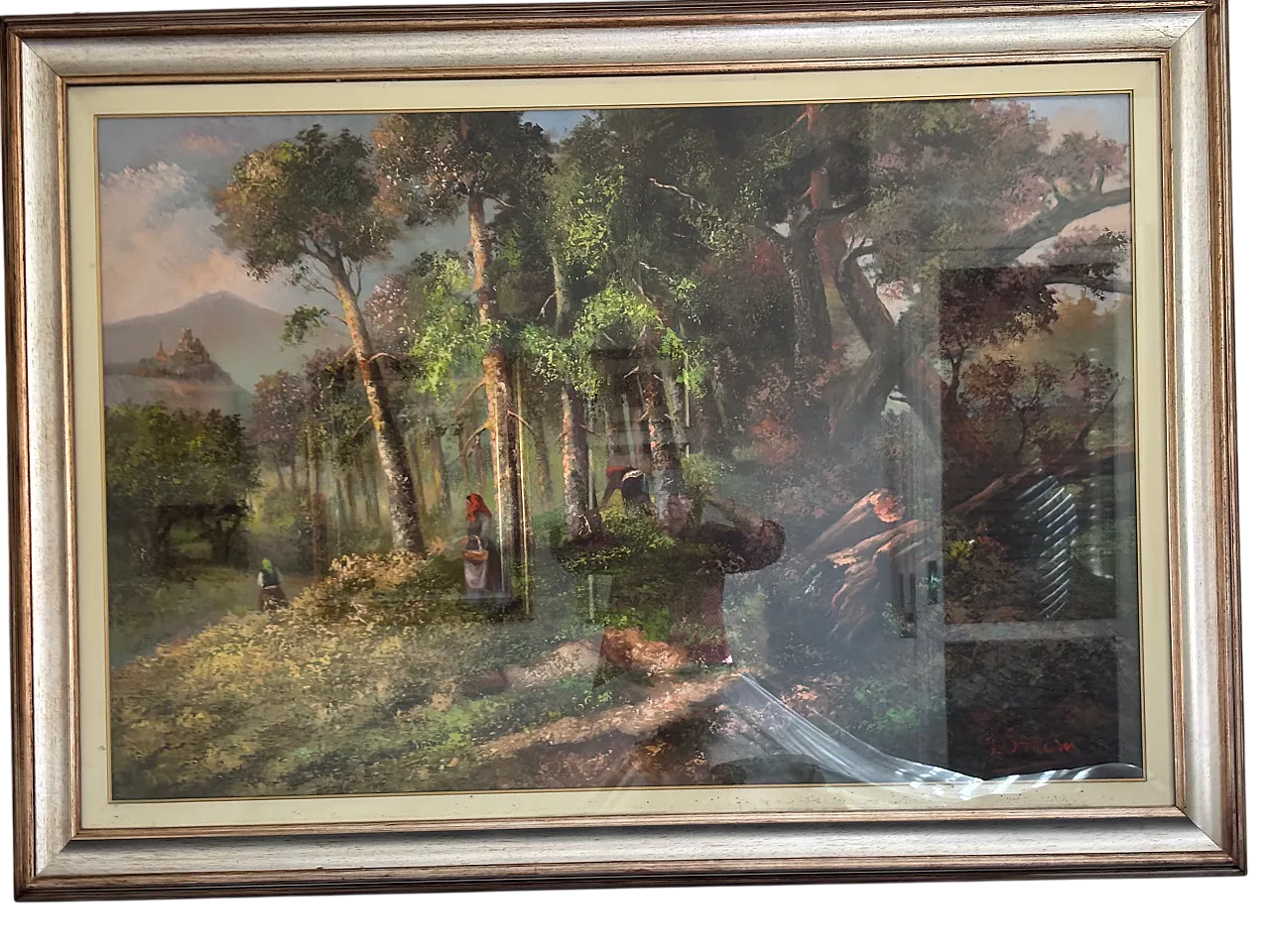Painting on canvas with wooden frame by V. Orlow, 20th century 9