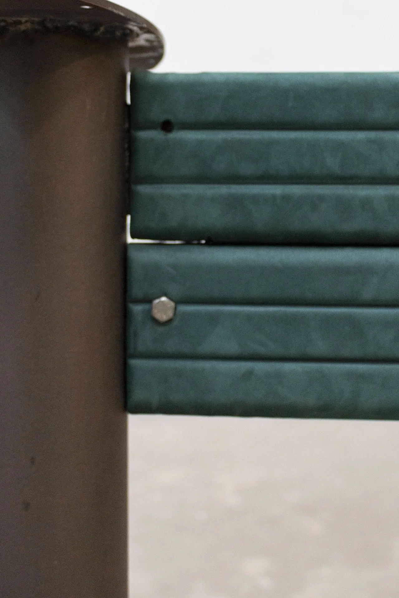 Prestigious handcrafted leather table, 2000s 5