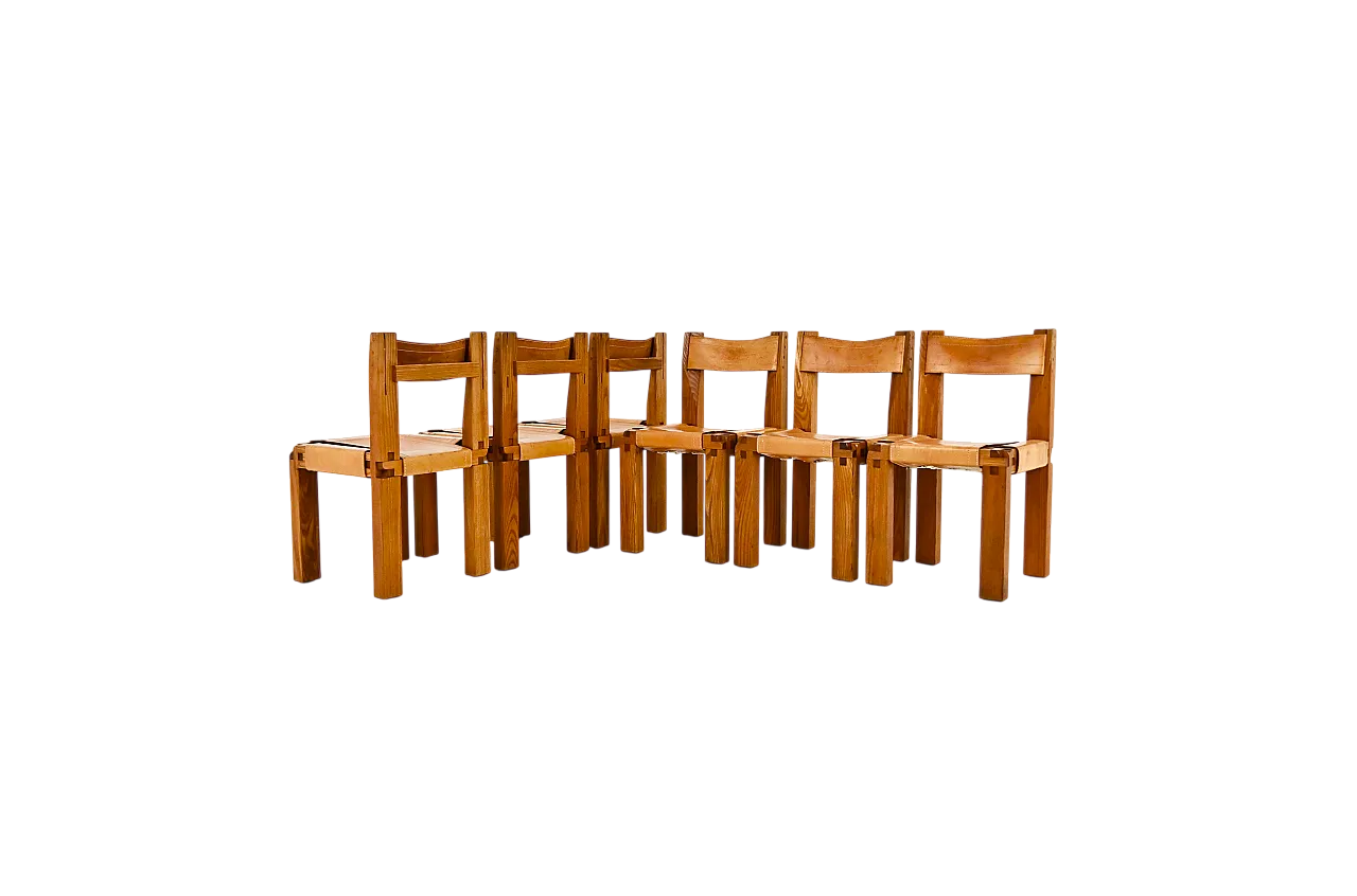 6 Sedie da pranzo "S11" di Pierre Chapo, 1966 13