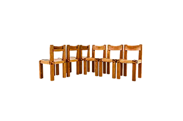 6 Sedie da pranzo S11 di Pierre Chapo, 1966