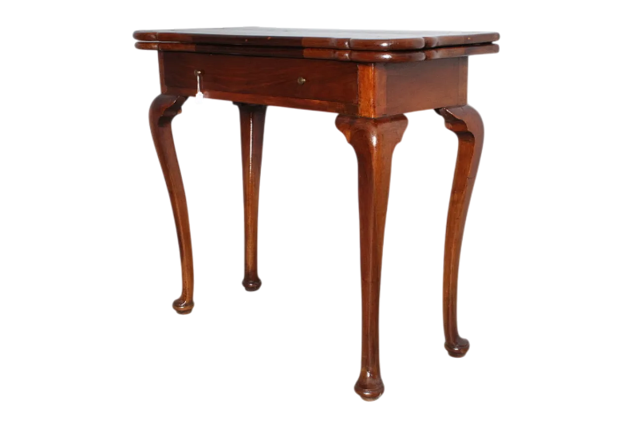Tavolo da gioco Console Luigi XV in noce, metà '700 15