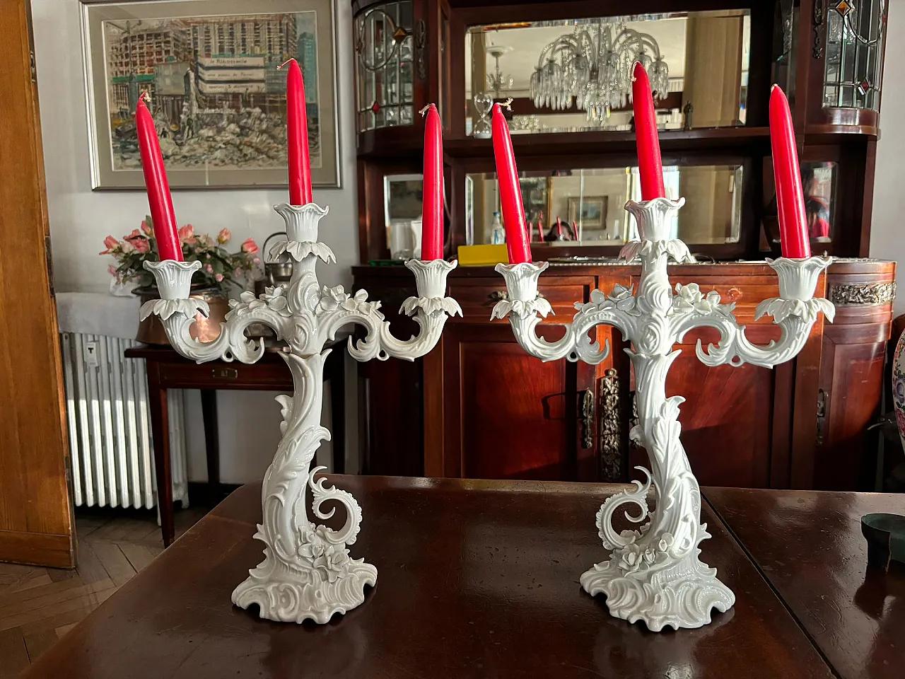 Coppia di candelabri in ceramica  di Alka Kunst, anni '60 1