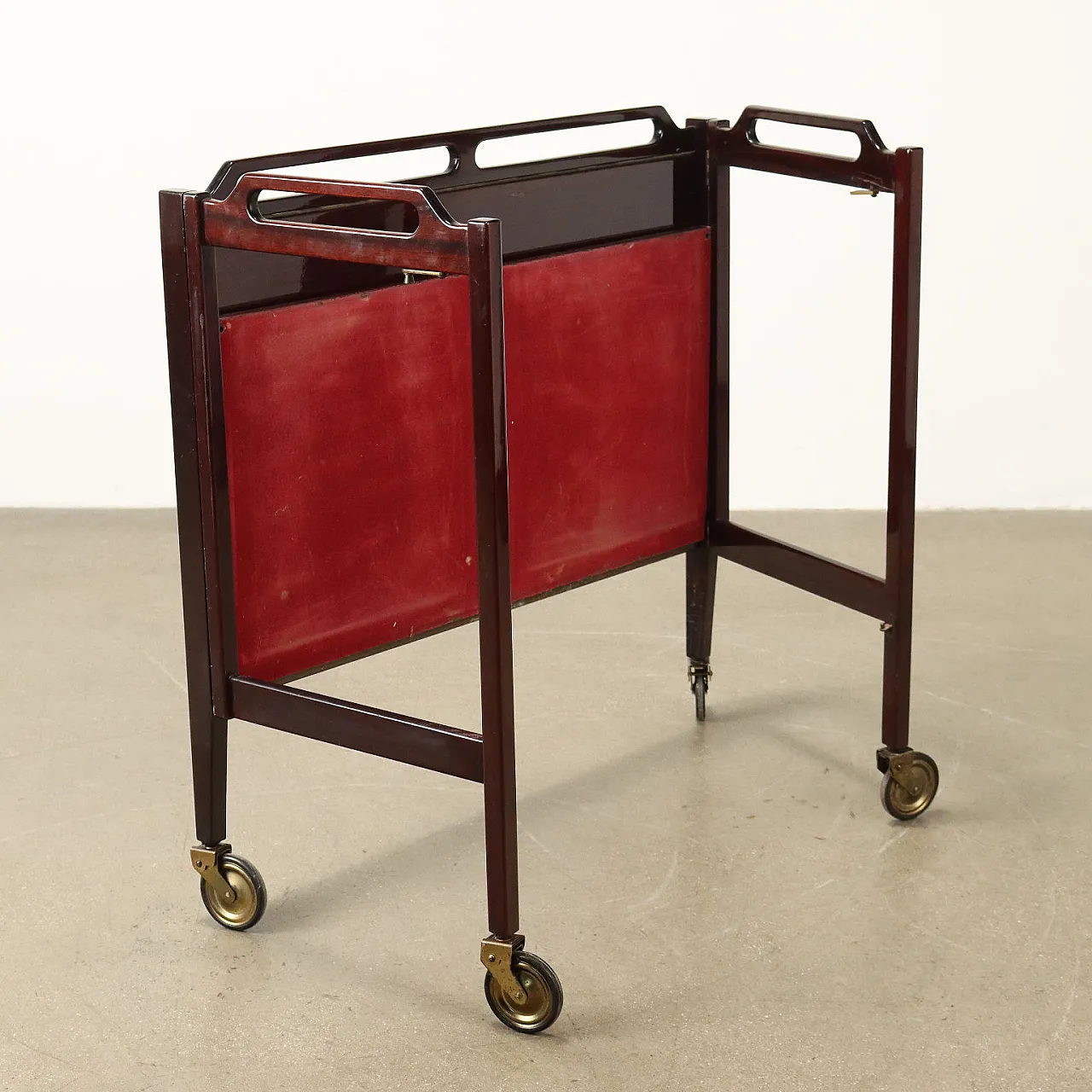 Carrello da cucina in faggio verniciato, metà '900 3