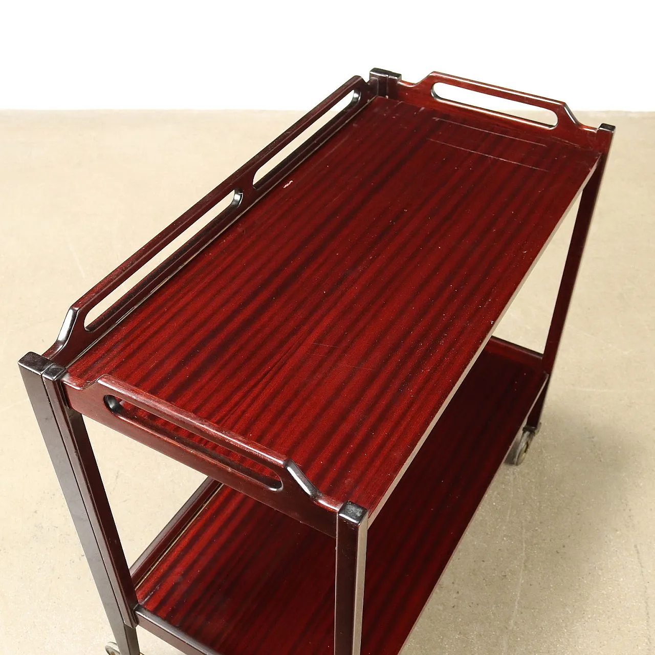 Carrello da cucina in faggio verniciato, metà '900 5