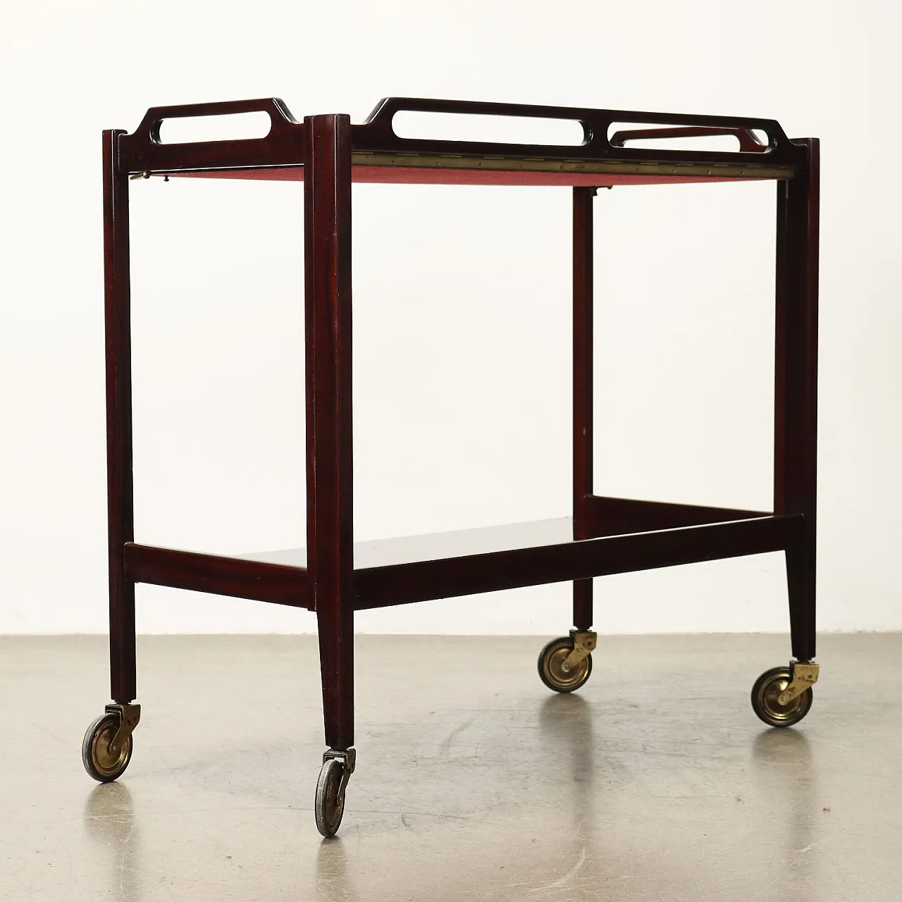 Carrello da cucina in faggio verniciato, metà '900 9