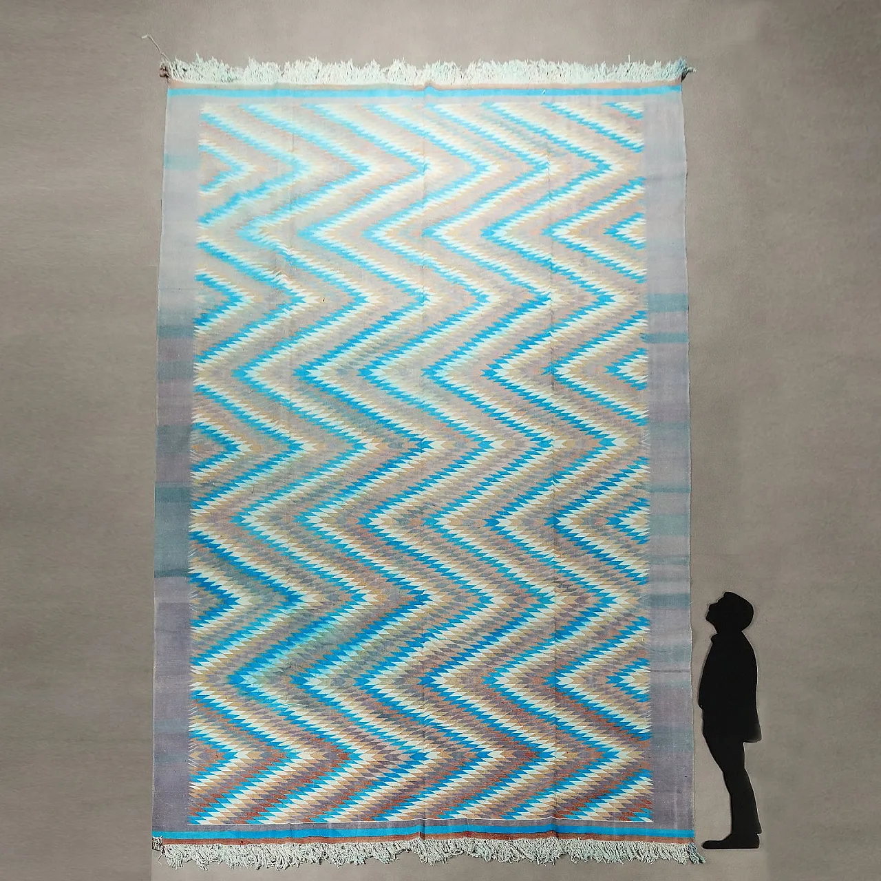 Tappeto Kilim in cotone, nodo fine, fatto a mano, '900 2