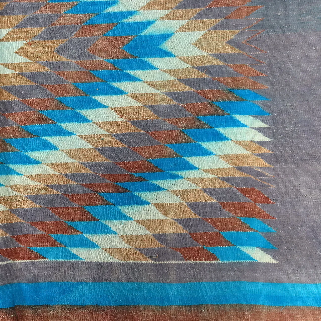 Tappeto Kilim in cotone, nodo fine, fatto a mano, '900 5