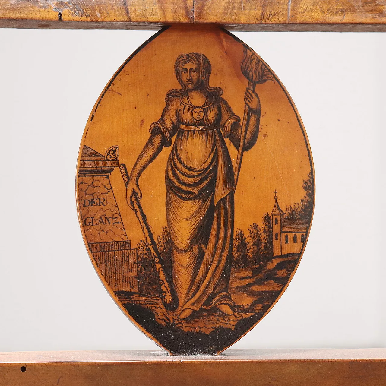 Divanetto Impero in noce e tessuto, '800 6