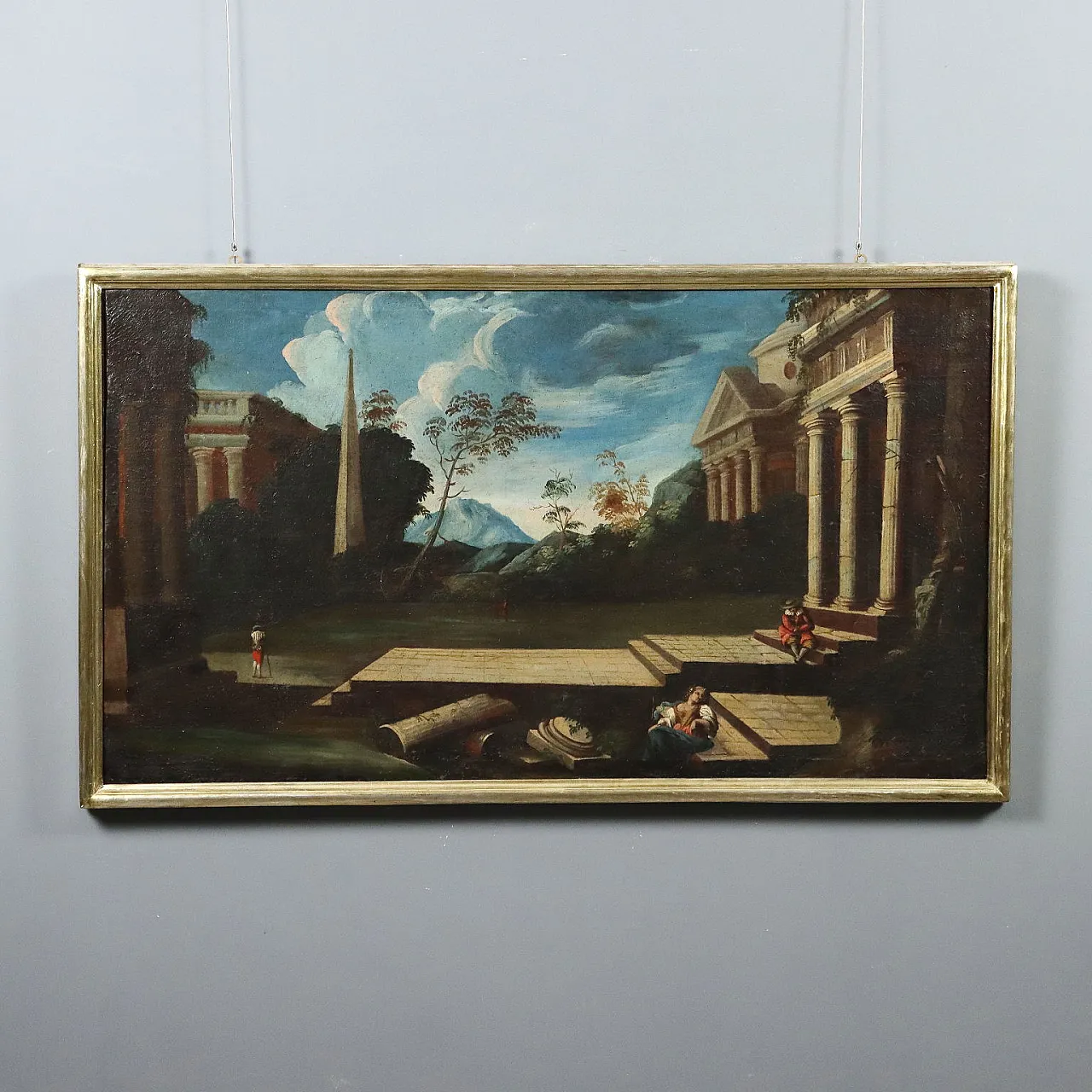 Dipinto olio su tela con cornice, '800 1