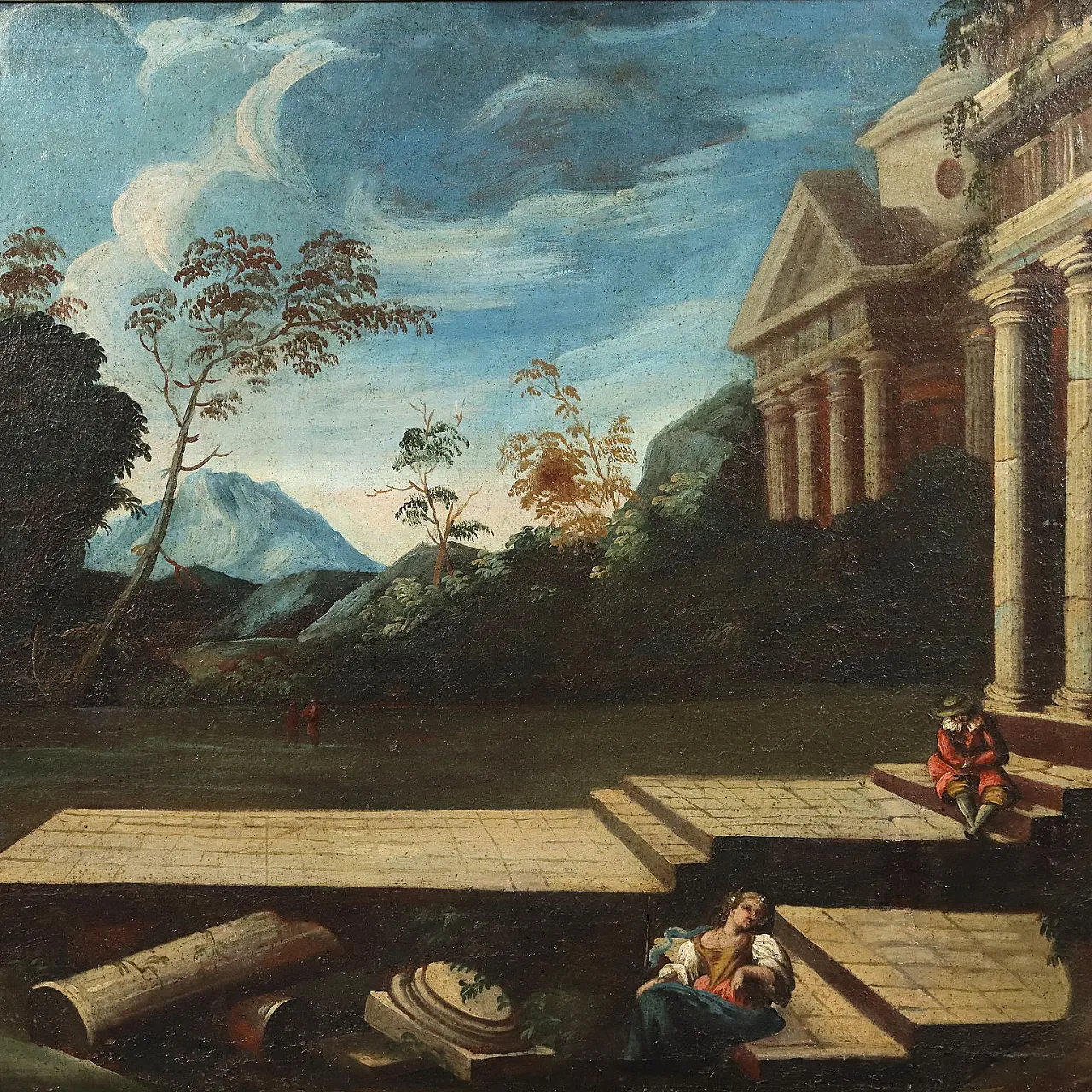 Dipinto olio su tela con cornice, '800 3