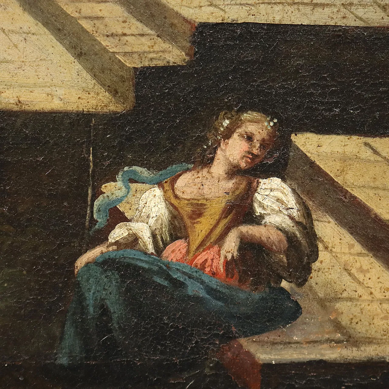 Dipinto olio su tela con cornice, '800 4