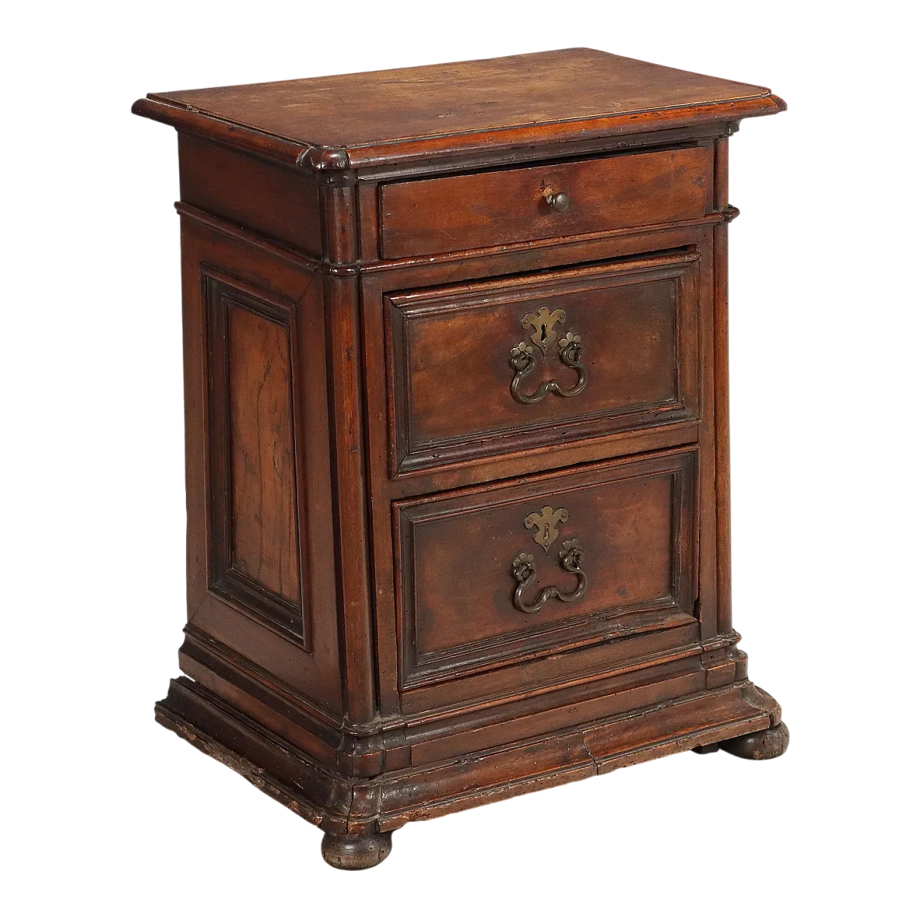 Comodino barocco in noce e abete, '600 11