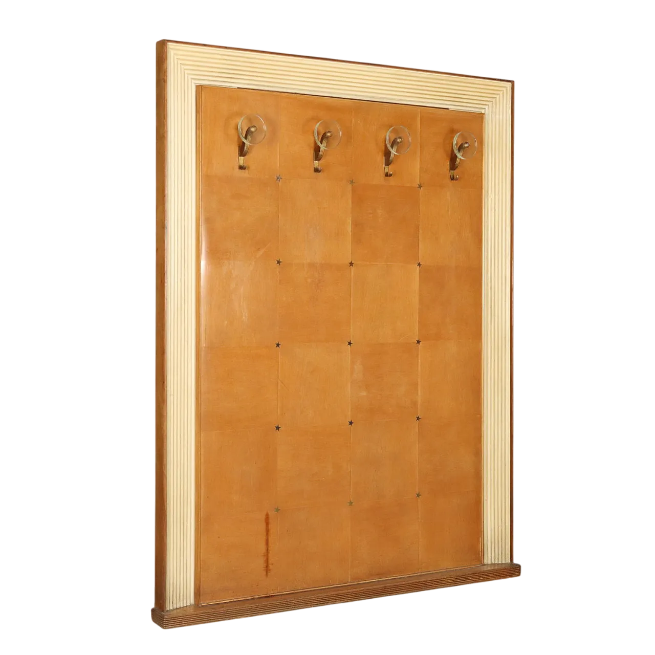 Appendiabiti con base in legno impiallacciato pioppo, '900 11