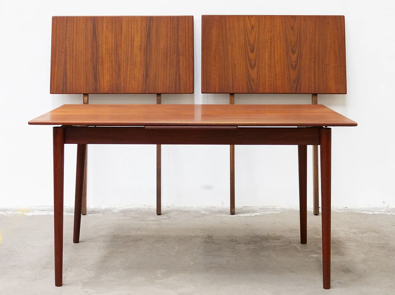 Scandinavian teak dining table by Hvidt & Nielsen, 1950s 8