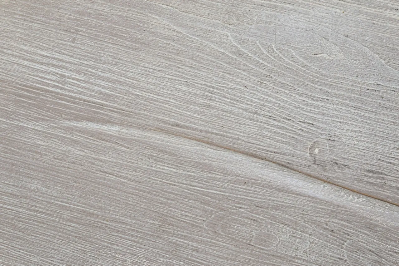 Tavolo artigianale in abete color tortora patinato, '900 4