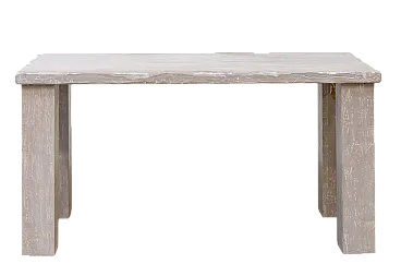 Tavolo artigianale in abete color tortora patinato, '900